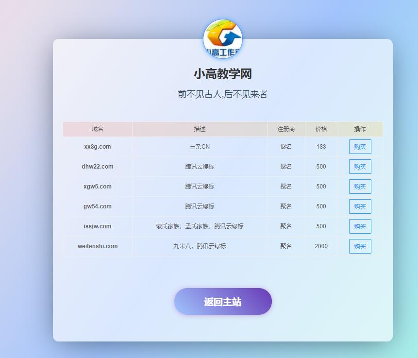 域名出售单页HTML模板PHP引导页源码_泽客资源网